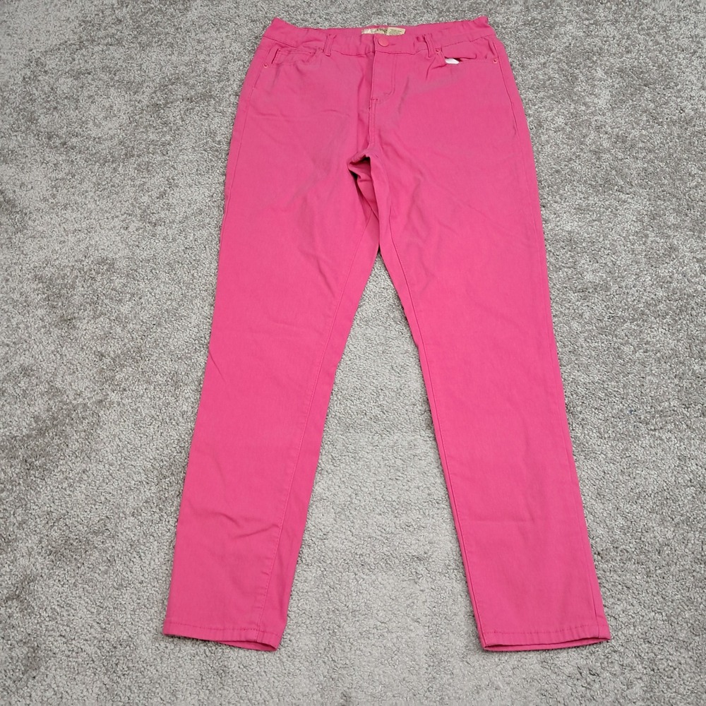 Hybrid & Company Womens Pink Slim Leg Stretch Pants High Rise Size 1X‎ 7071